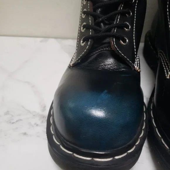 Dr. Martens 1919 Blue Rogue Steel-Toe 10 Eye Boots - Picture 10 of 13